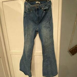 garage high waisted flare jeans